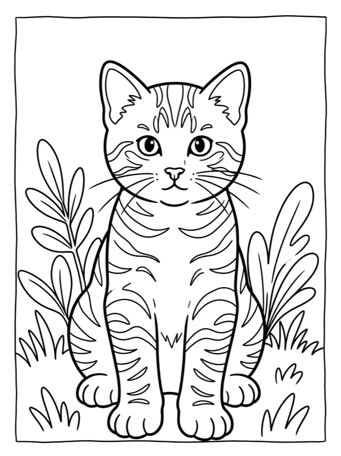 Kitten coloring page