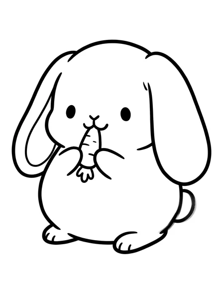 Bunny 3 coloring page