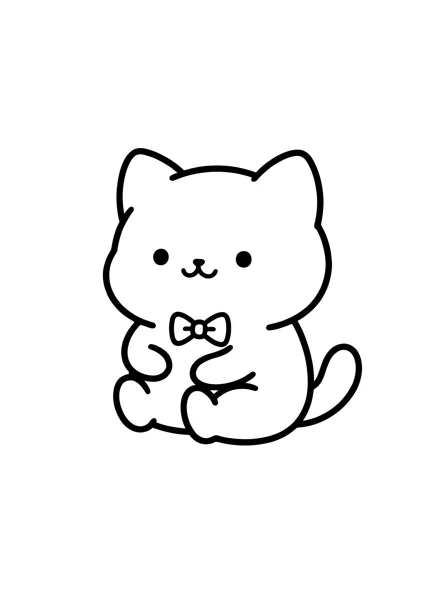 Cat coloring page 1