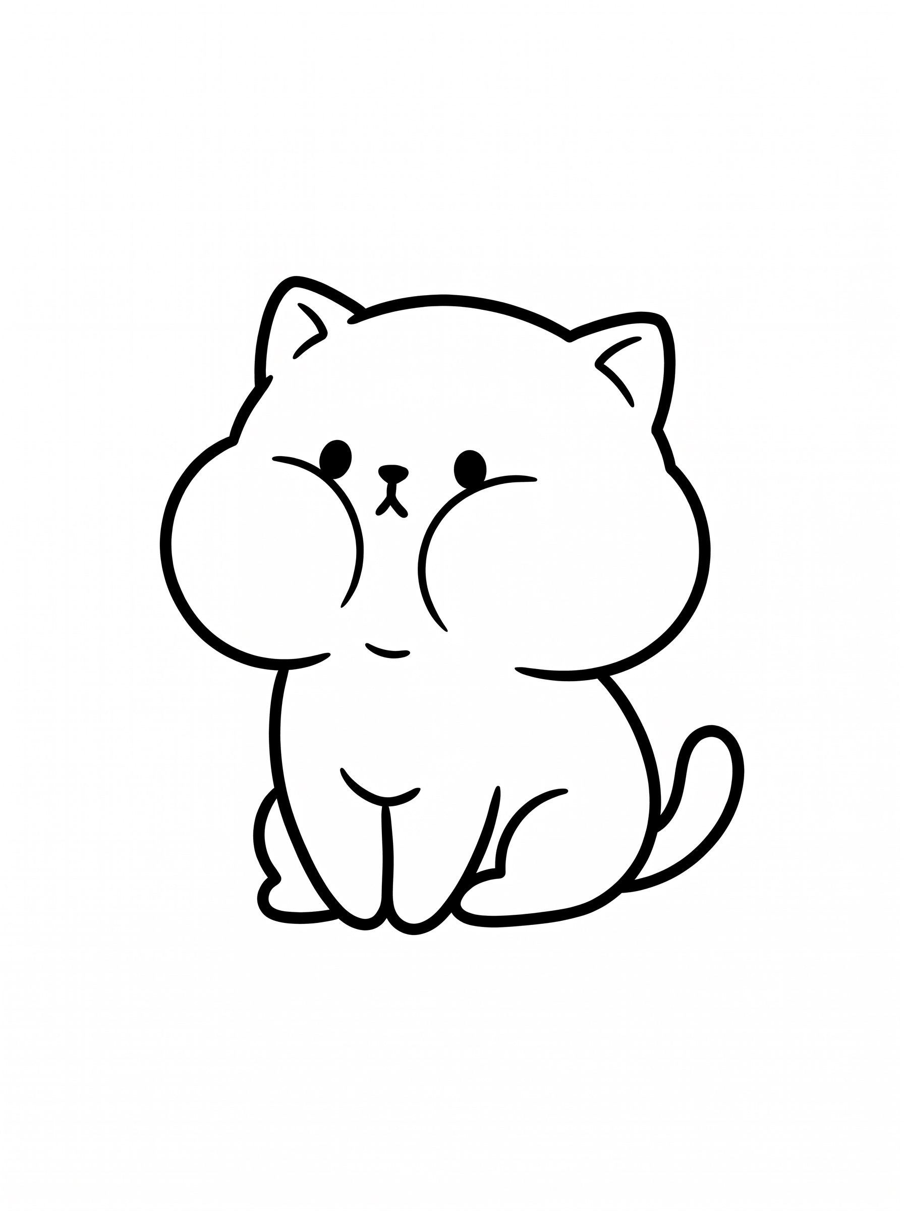 猫 4の塗り絵