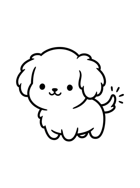 Puppy coloring page 1