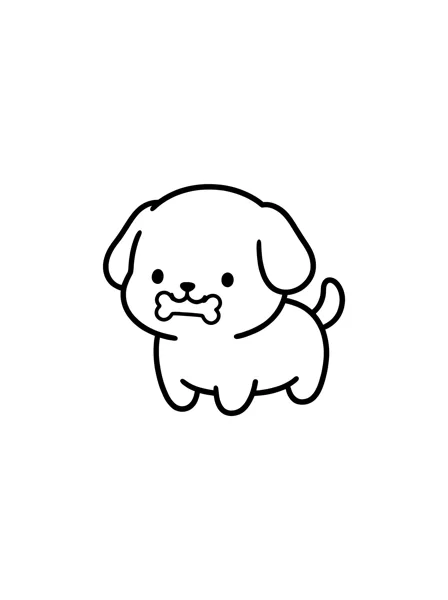 Puppy coloring page 3