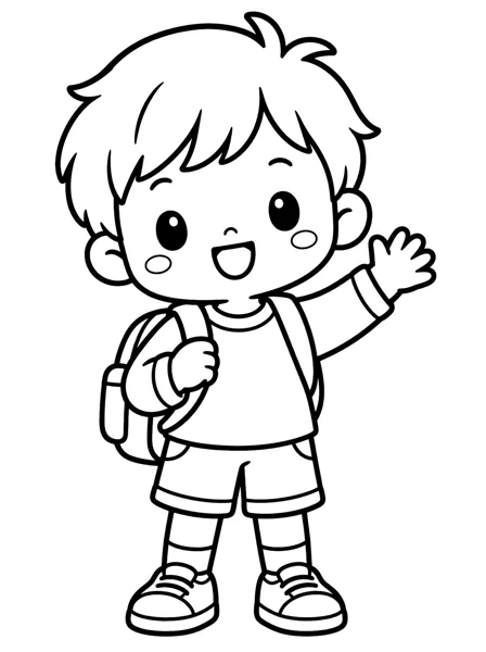 Back to school 5 coloring page