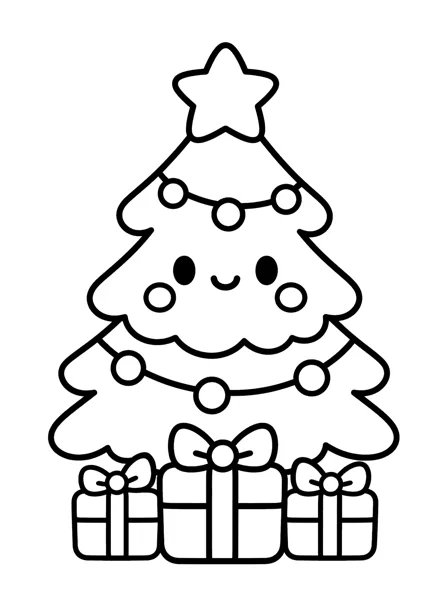 Christmas tree 2 coloring page