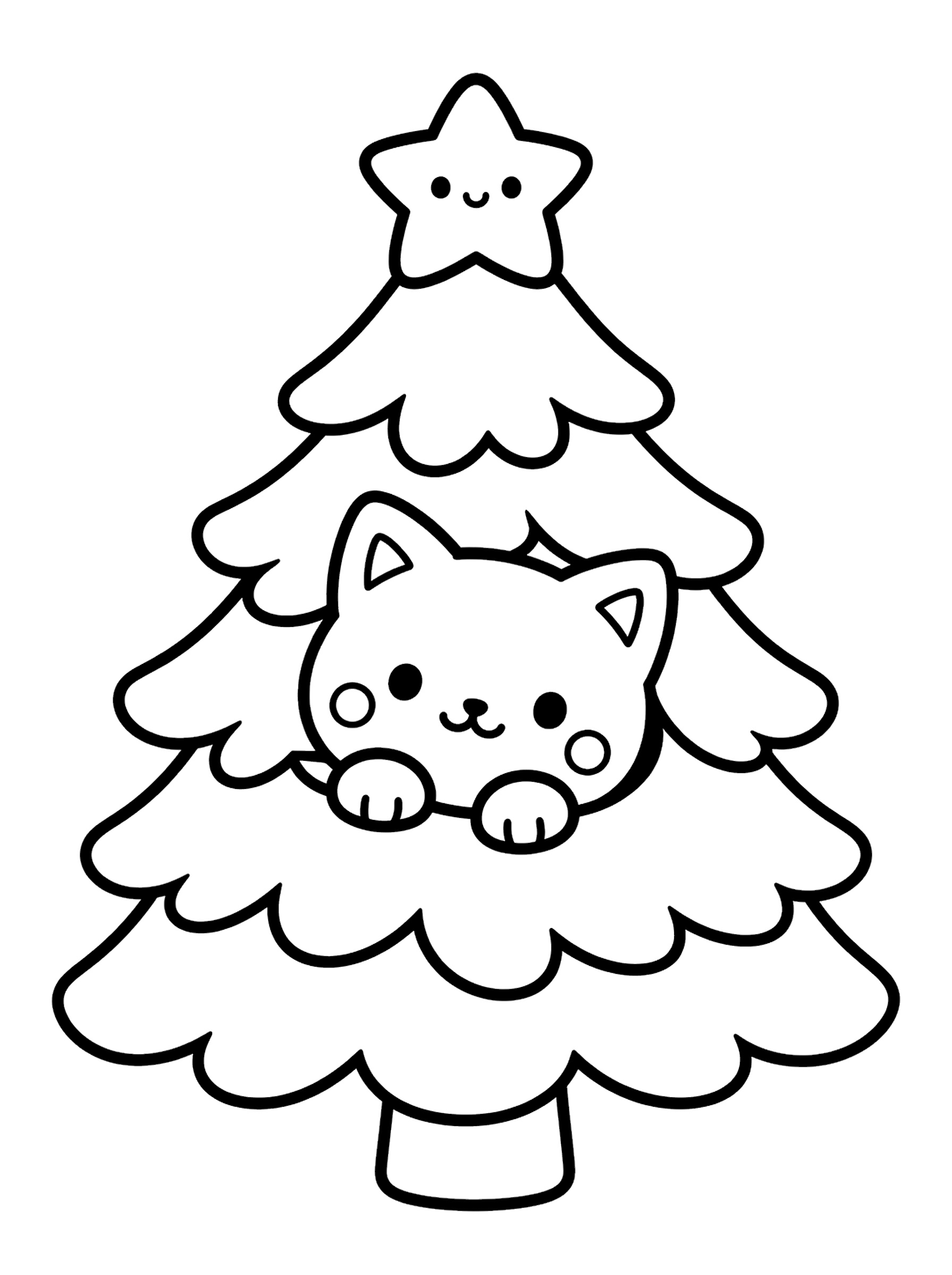 Albero di Natale 3 da colorare