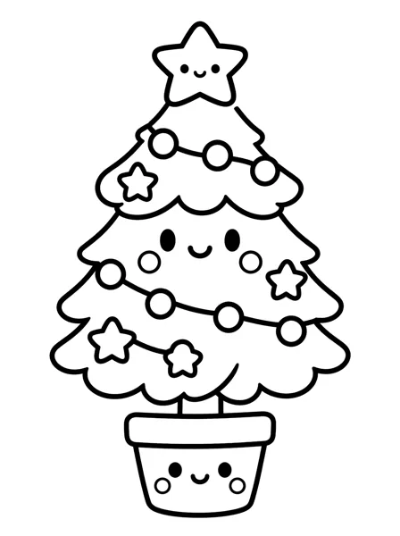 Christmas tree 4 coloring page