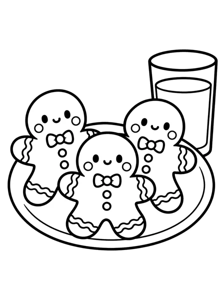 Gingerbread 4 coloring page