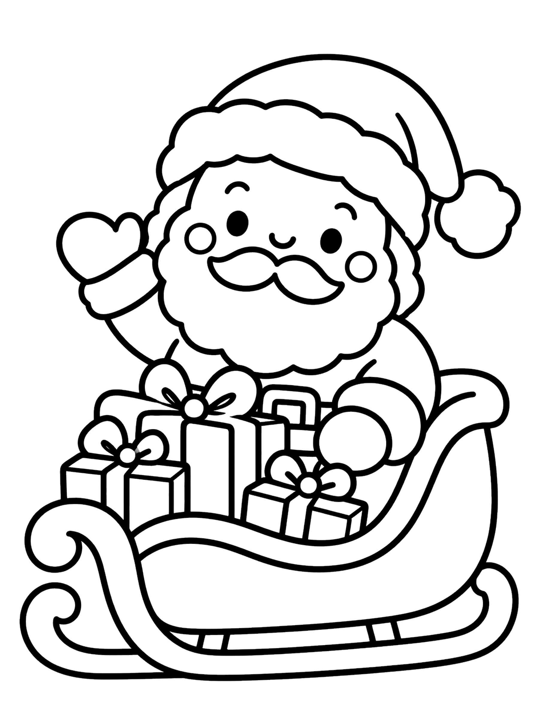 Desenho de Papai Noel 3 para colorir
