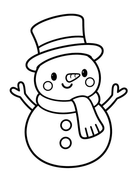 Snowman 1 coloring page