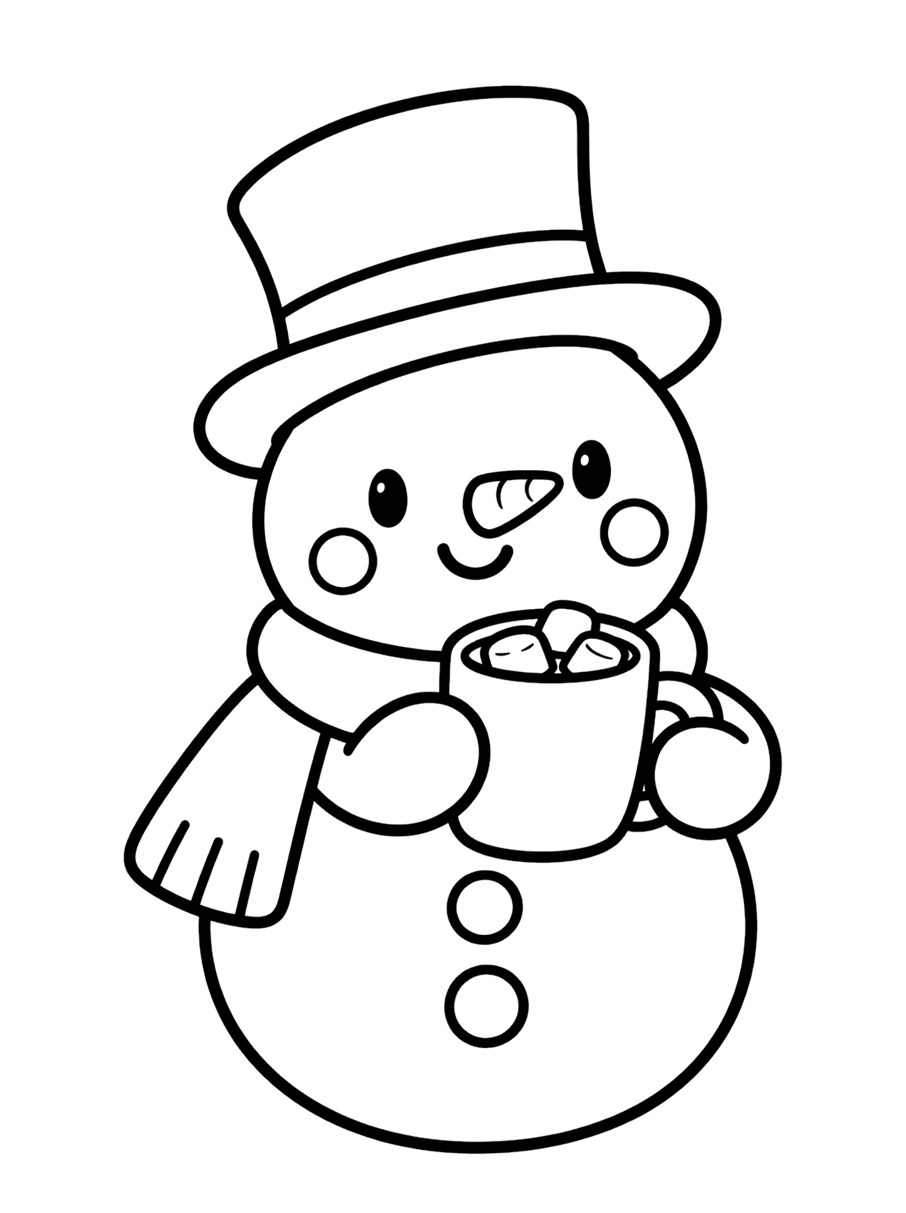 Snowman 2 coloring page