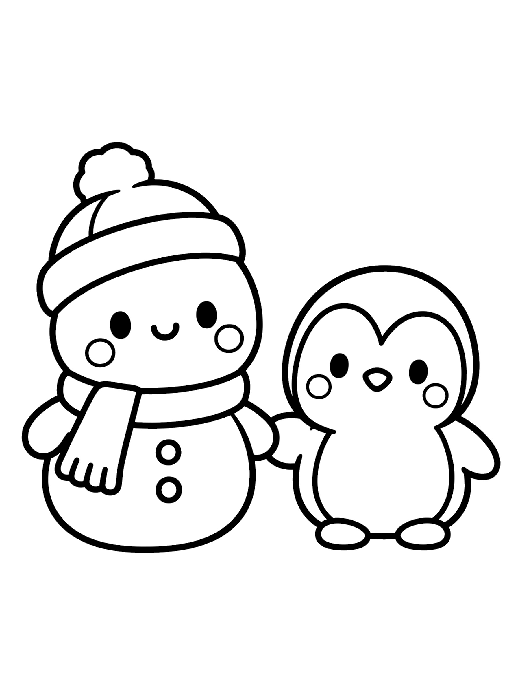 Snowman 3 coloring page