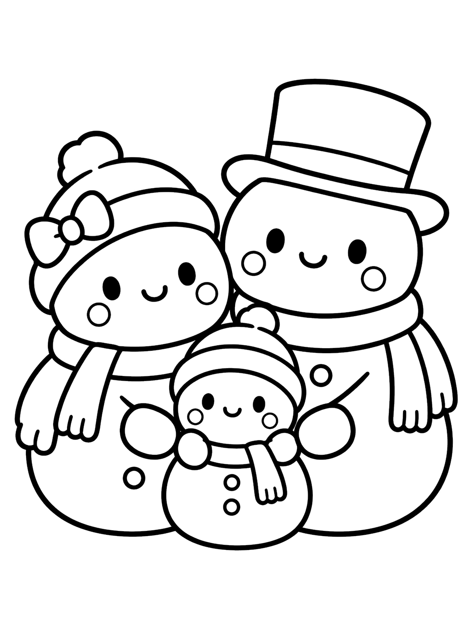 Snowman 4 coloring page