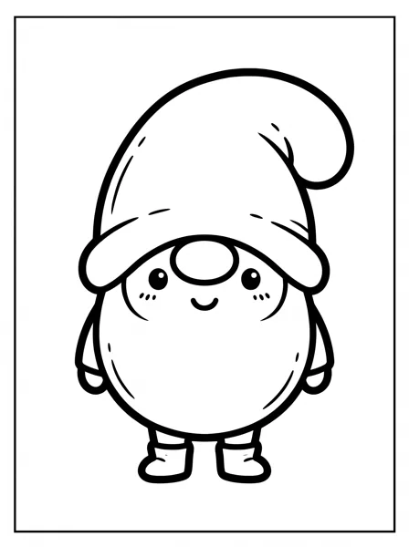 Gnome coloring page