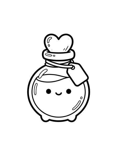 Magic potion coloring page