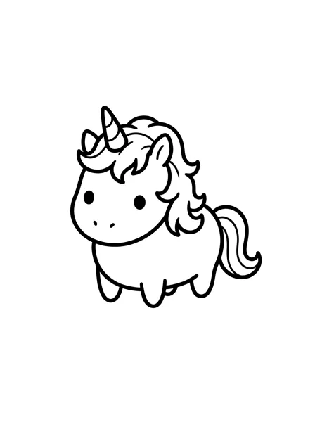 Unicorn coloring page