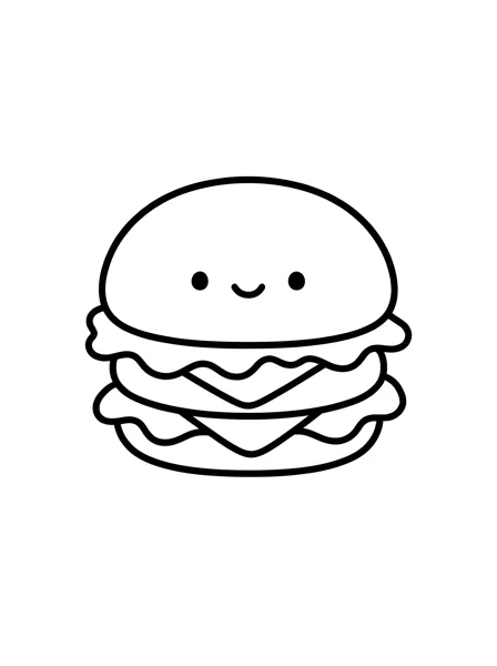 Burger coloring page