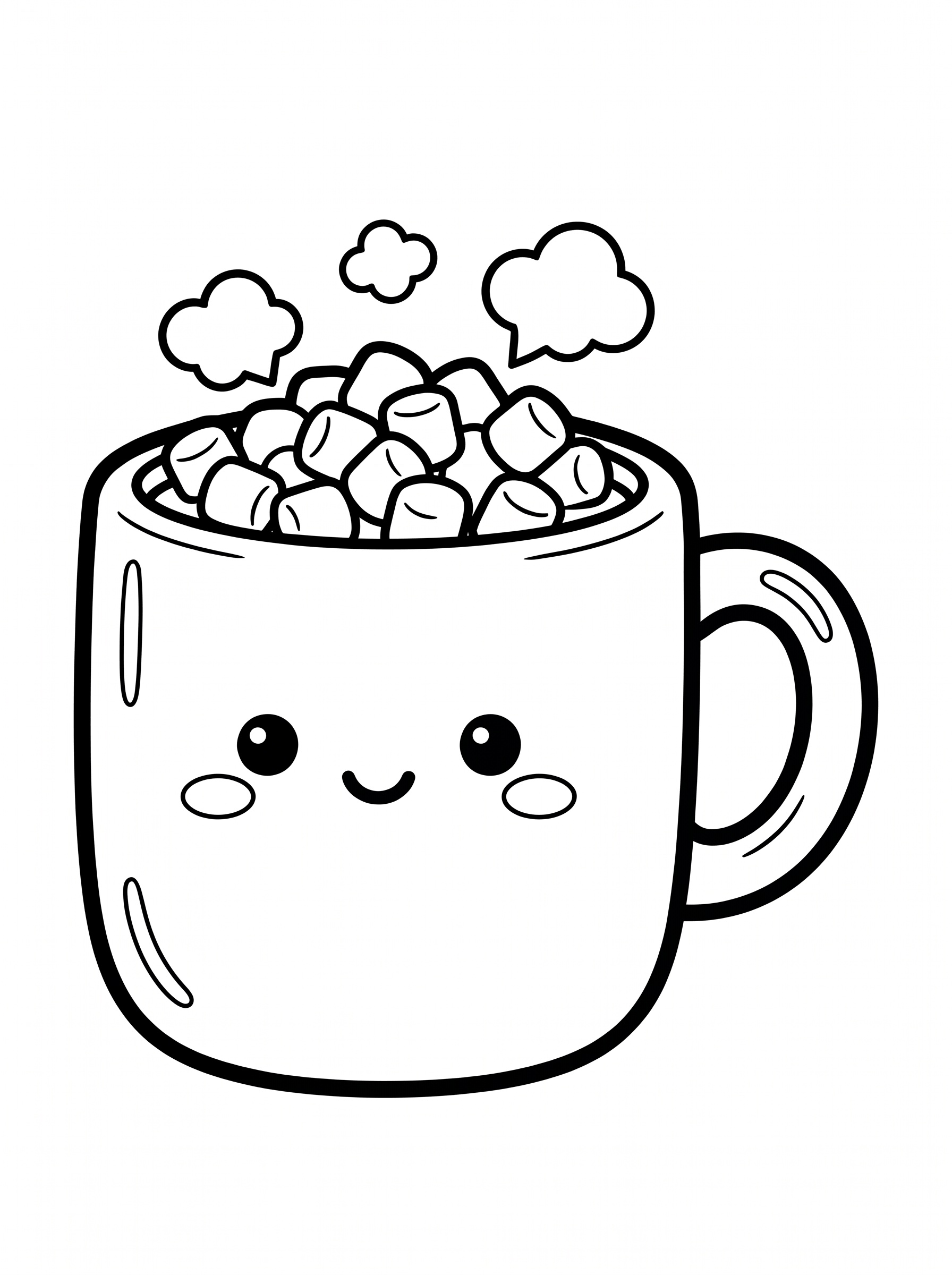 Hot chocolate coloring page