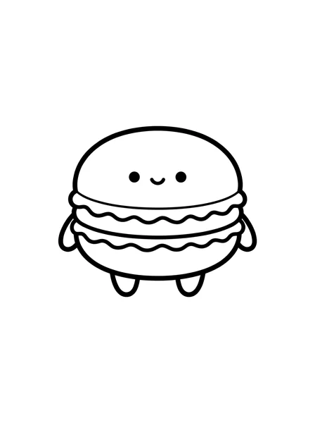 Macaron coloring page