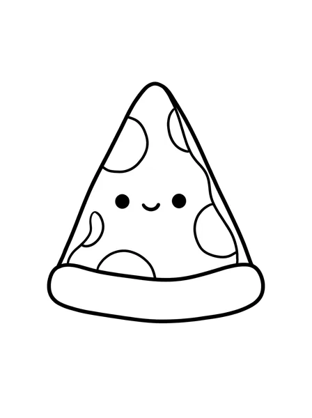 Pizza coloring page