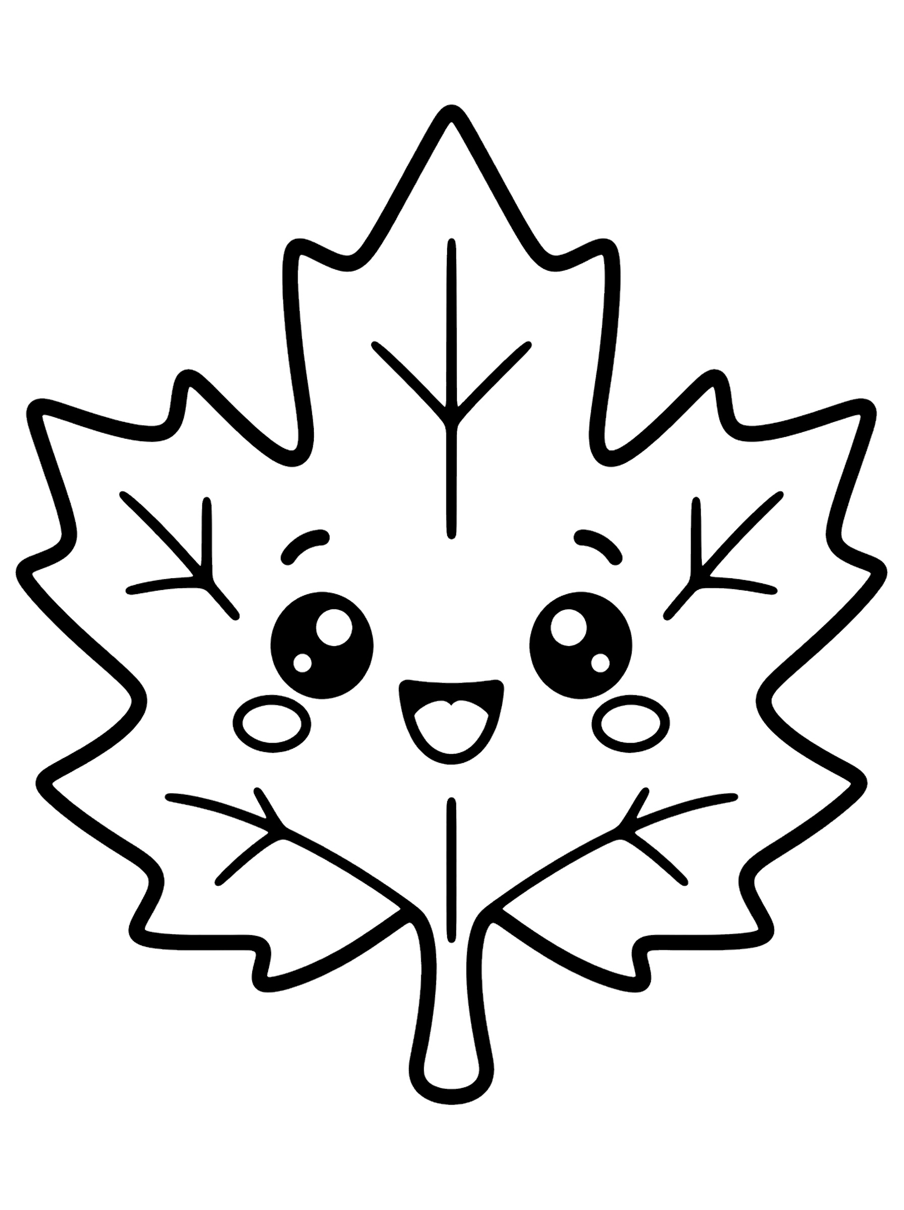 Autumn leaves 1 coloring page
