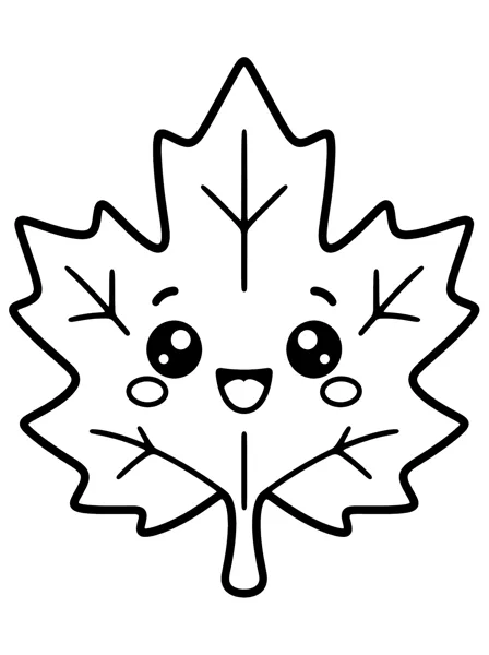 Autumn leaves 1 coloring page