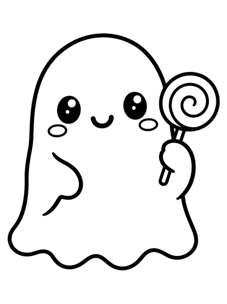 Ghost coloring page 1