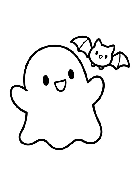 Ghost coloring page 3
