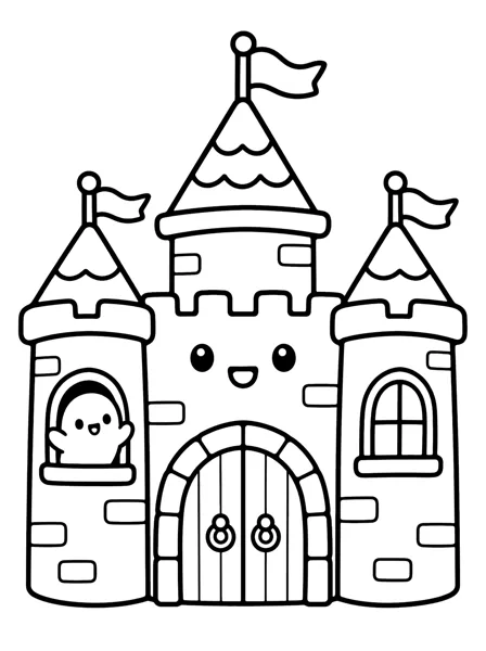 Haunted house 2 coloring page