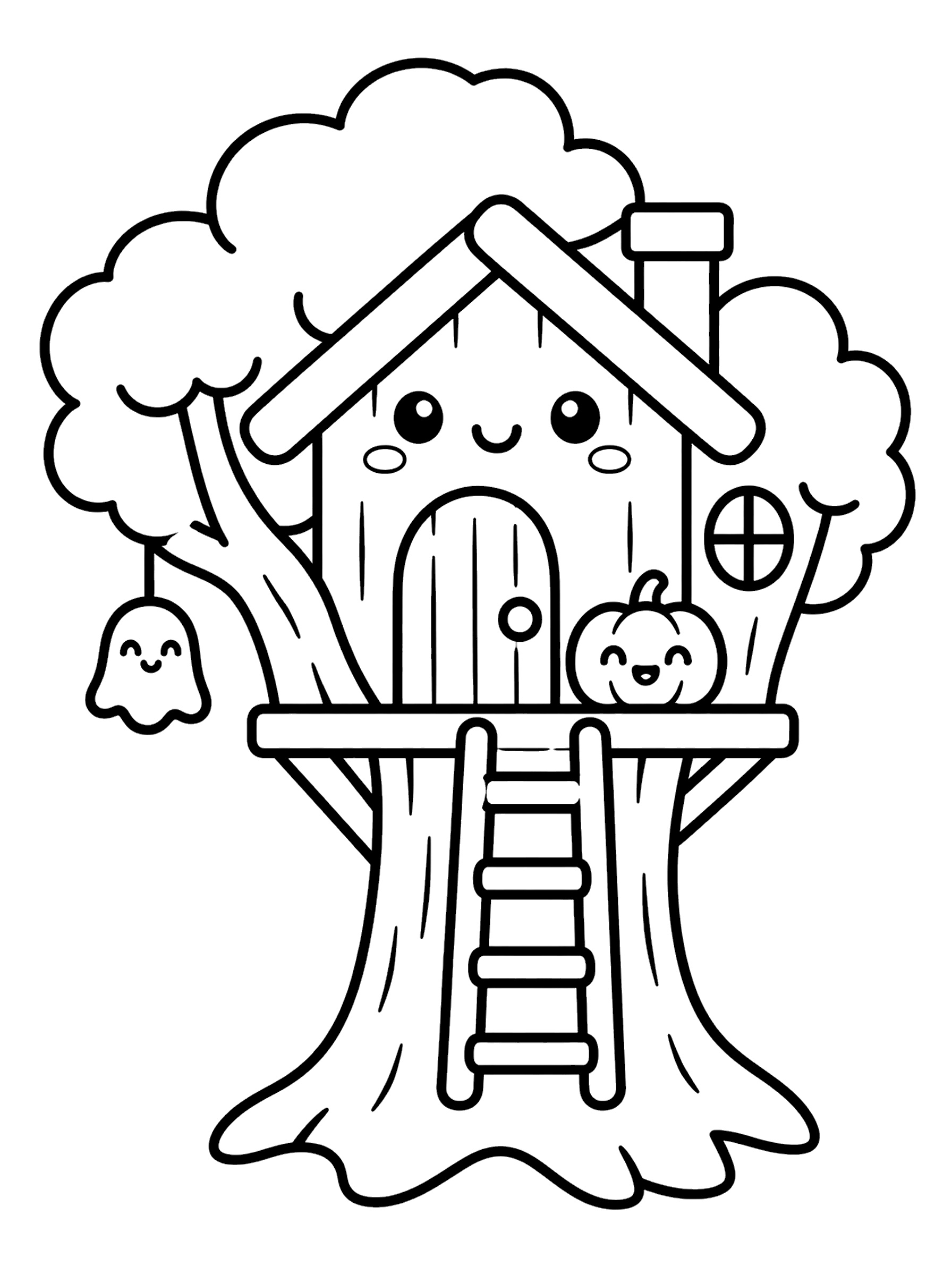 Coloriage Maison hantée 3