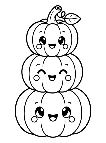 Pumpkin coloring page 3