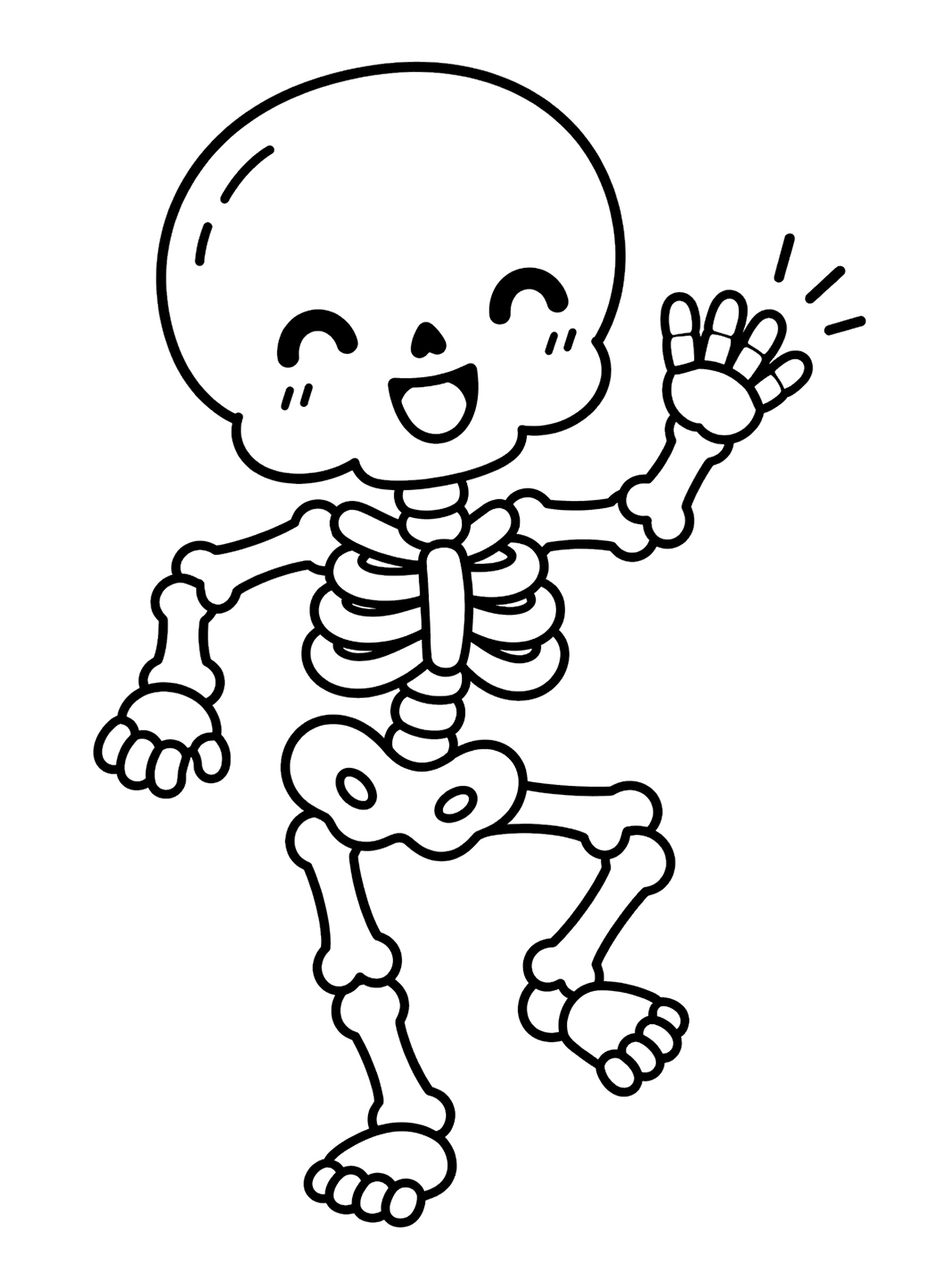 Skeleton 1 coloring page