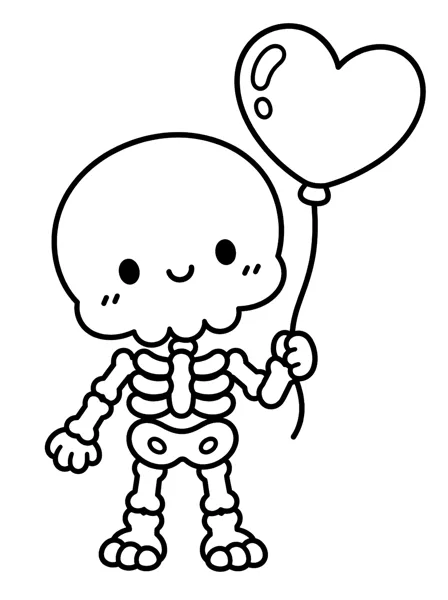 Skeleton 3 coloring page