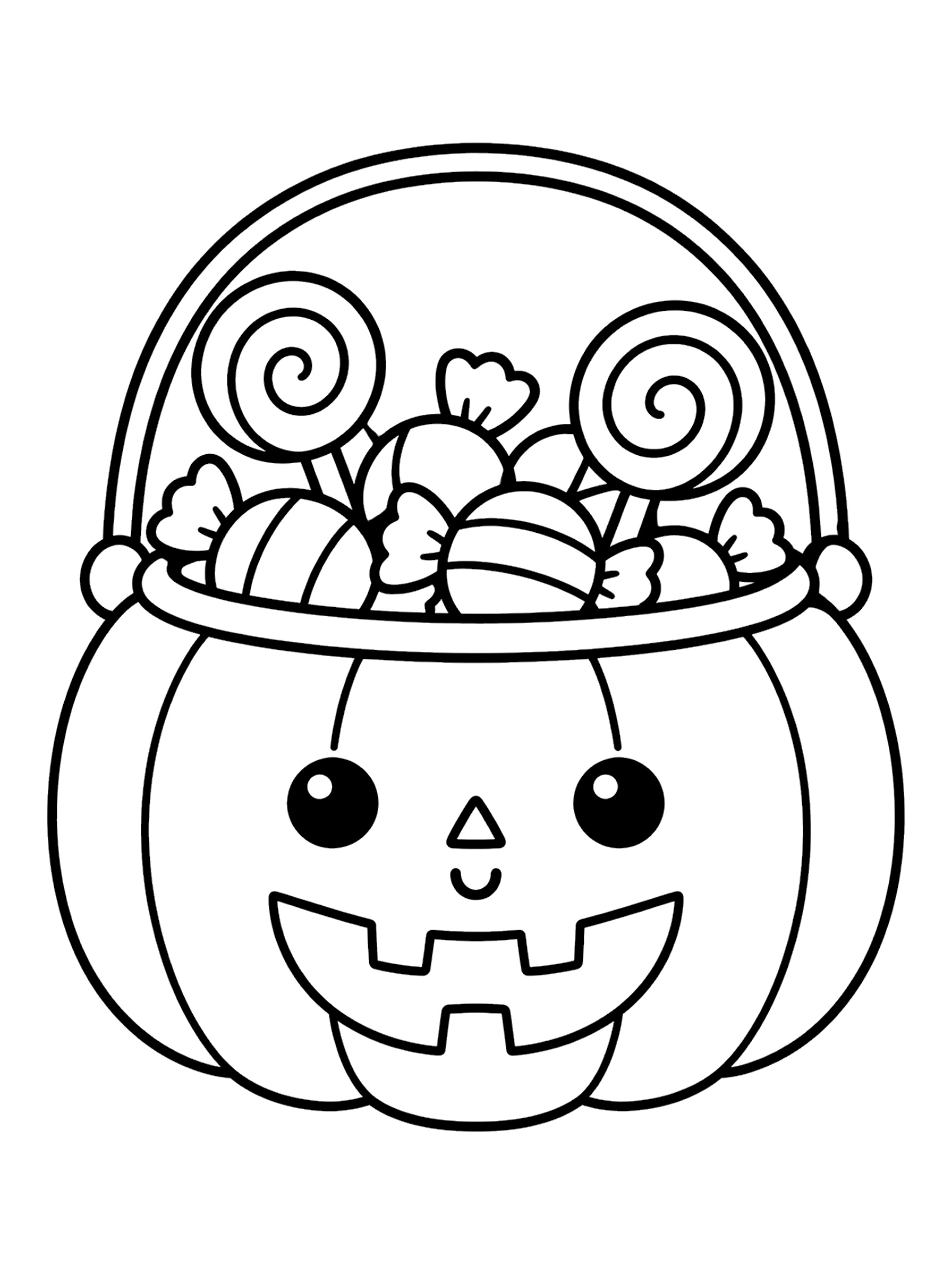 Coloriage Des bonbons ou un sort 2
