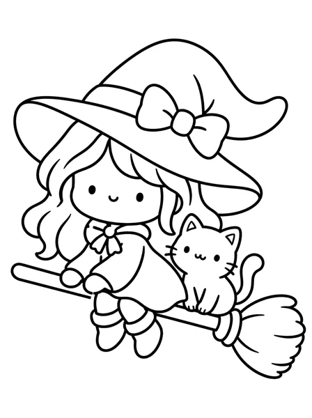 Witch 1 coloring page
