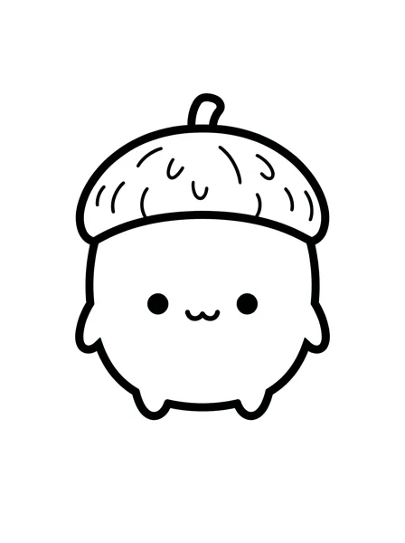 Acorn coloring page