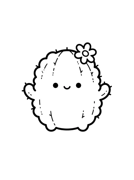 Cactus coloring page