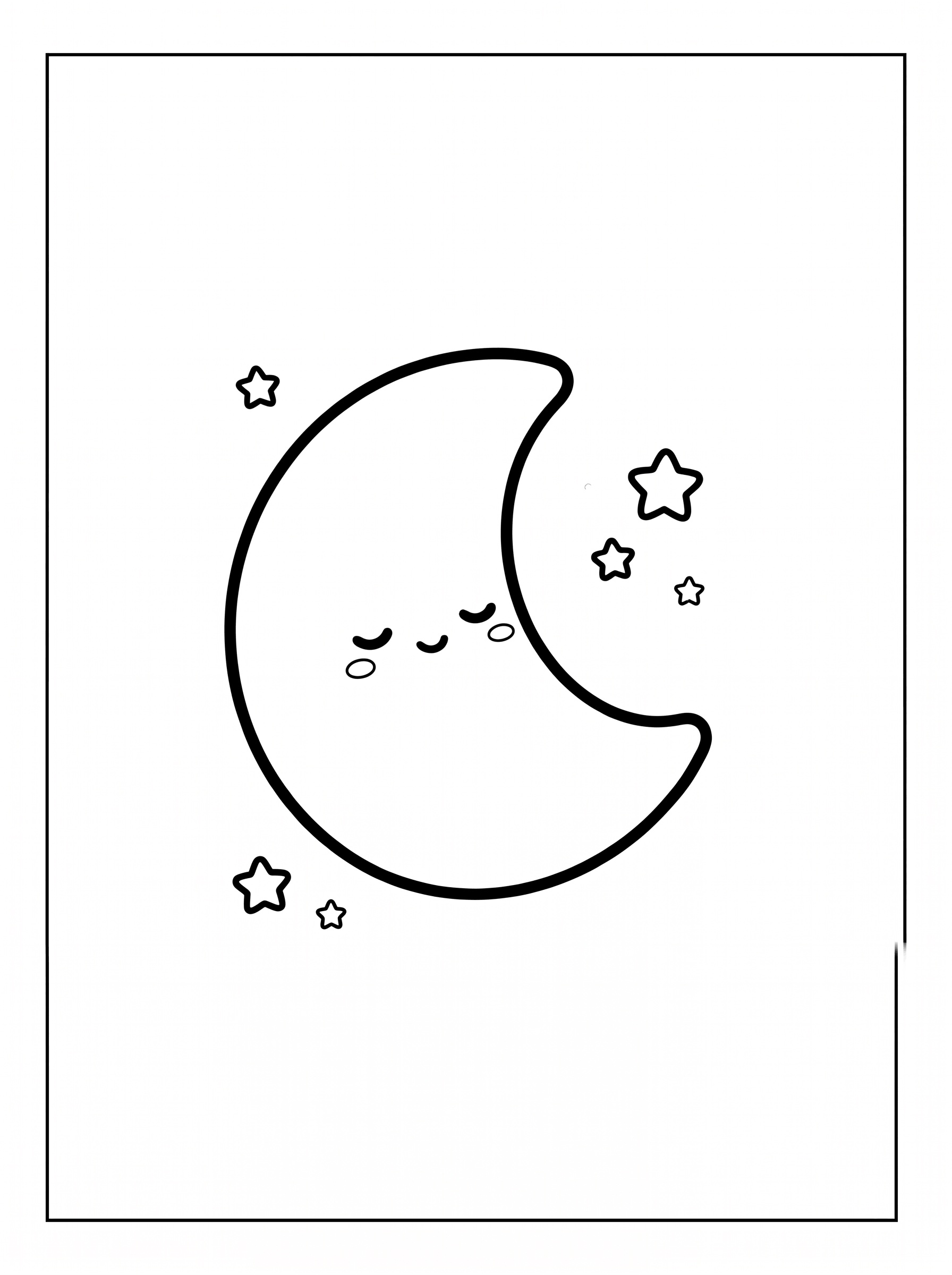Moon coloring page