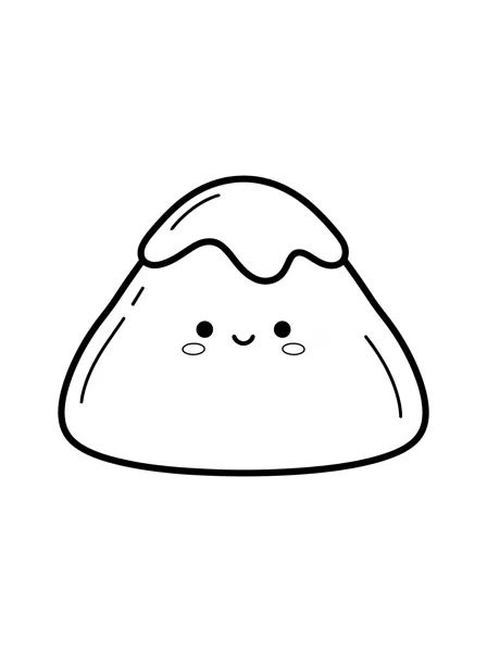 Mountain coloring page