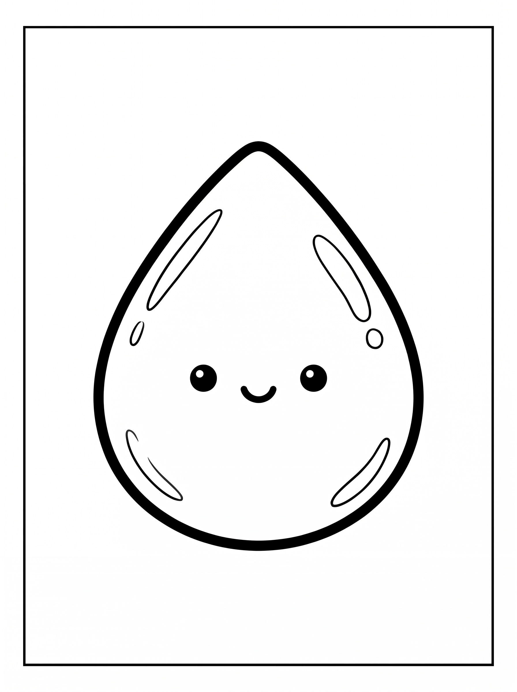 雨つぶの塗り絵