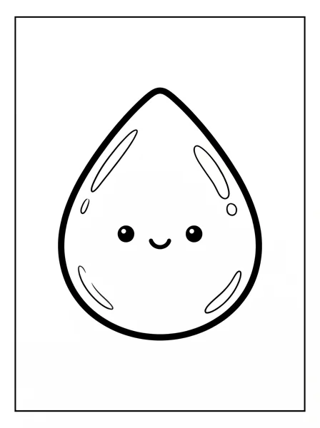 Raindrop coloring page