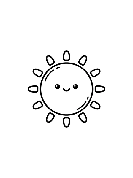 Sun coloring page
