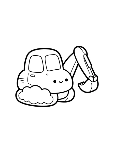 Digger coloring page