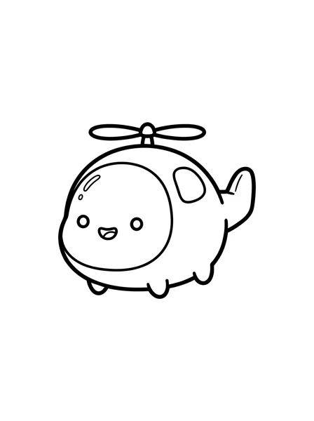 Helicopter coloring page
