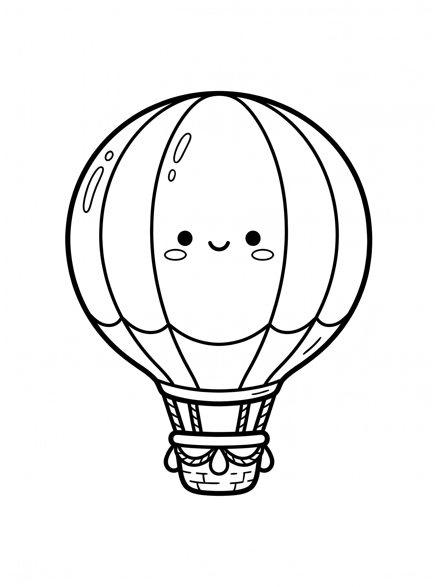 Hot air balloon coloring page