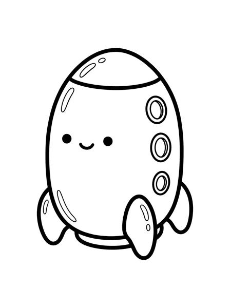 Rocket coloring page