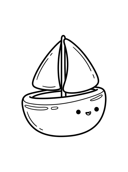 Sailboat coloring page