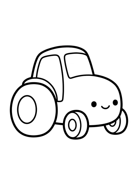 Tractor coloring page