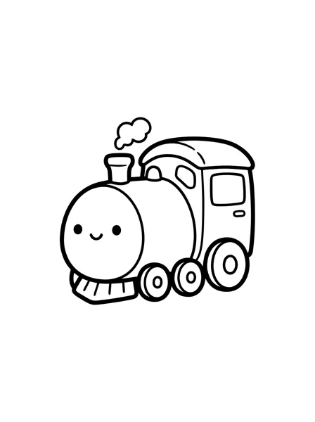 Train coloring page